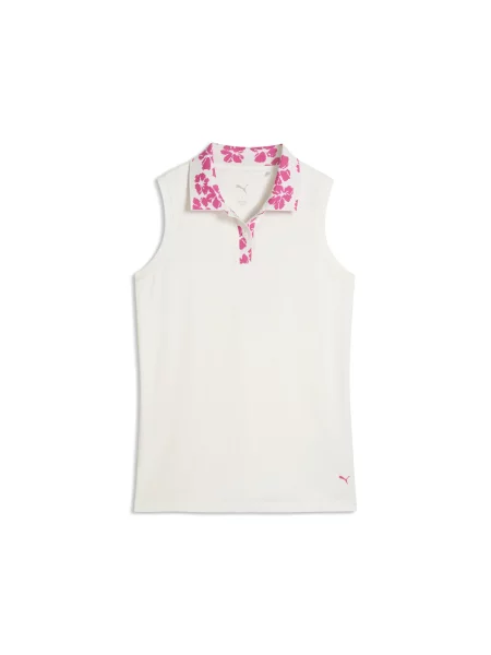 PUMA koszulka polo golfowa Modalon bez rękawów Odzież S biały