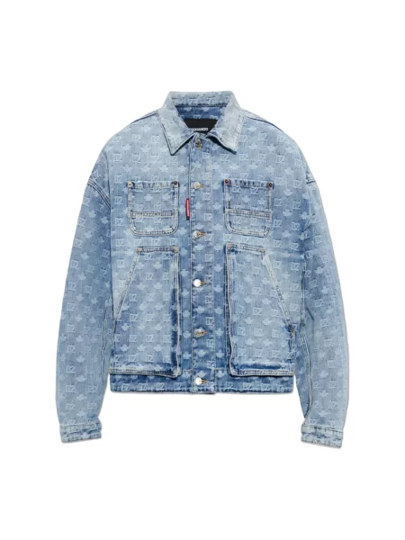 Kurtka jeansowa Dsquared2 niebieska