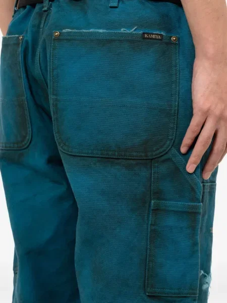 Pantaloni Kamiya zdrențuiți albastru