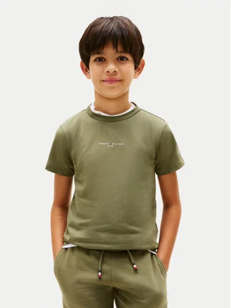 Tommy Hilfiger T-Shirt Essential Logo πράσινο