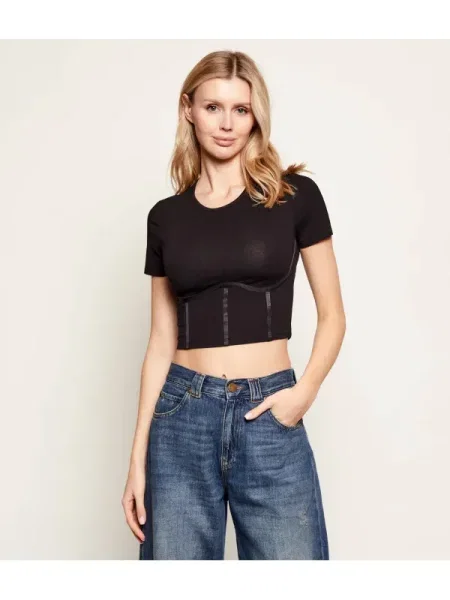 Pinko Bluză VEDUTA | Cropped Fit negru