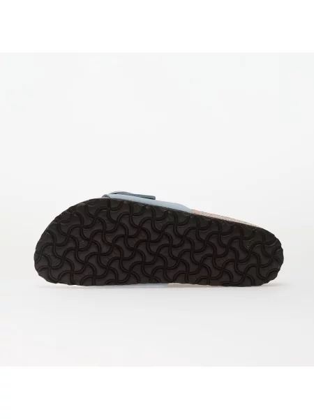 Kožené pantofle Birkenstock s přezkou modré