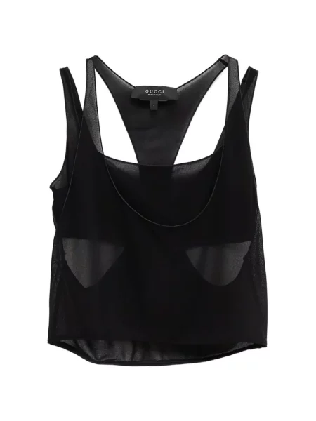 Sutien bralette Gucci din jerseu negru