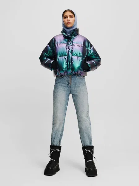 Джинсовая куртка Karl Lagerfeld Jeans зеленая