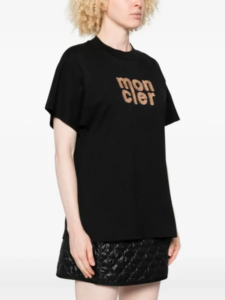 Tricou Moncler cu broderie negru