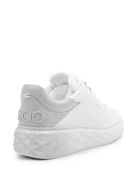 Sneakerși Jimmy Choo din piele alb