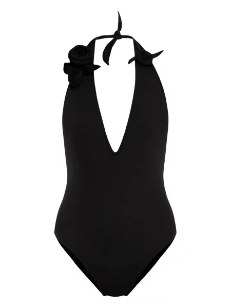 Costum de baie Coperni cu model floral negru