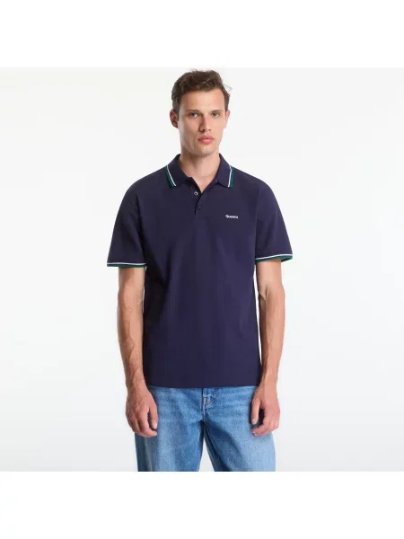 Tričko Queens Polo Tee Navy XXL námořnictvo