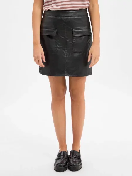 Vila Spódnica VIProud Kobiety Sztuczne włókno jednolity 34 czarny