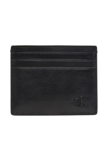 Calvin Klein etui na karty skórzane czarny