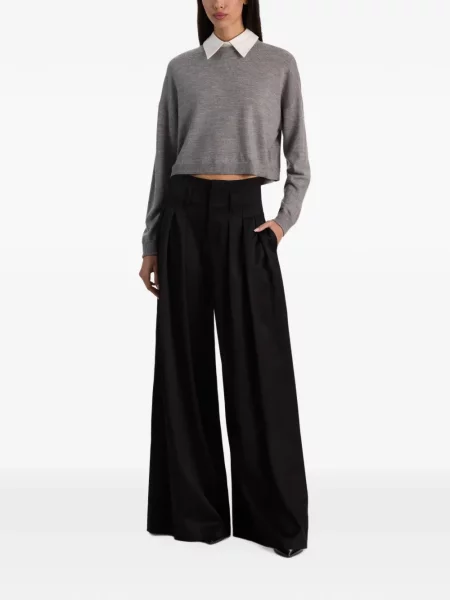 Gulerat pulover Alice + Olivia gri