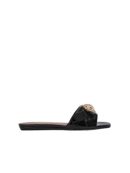 Klapki Kurt Geiger skórzane bez obcasa czarne