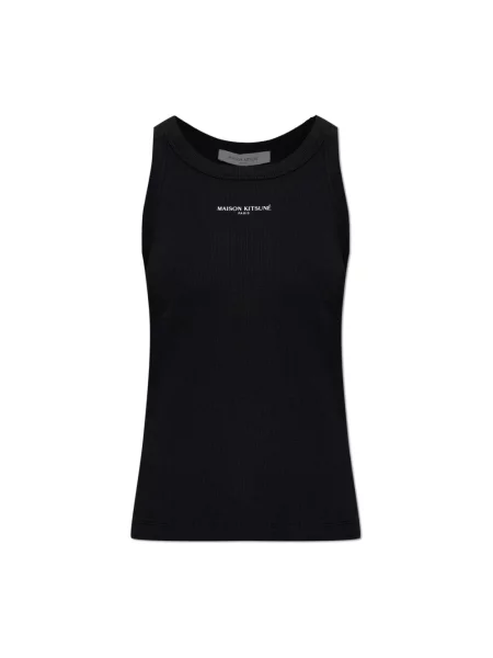 Top Maison Kitsune z logo czarny