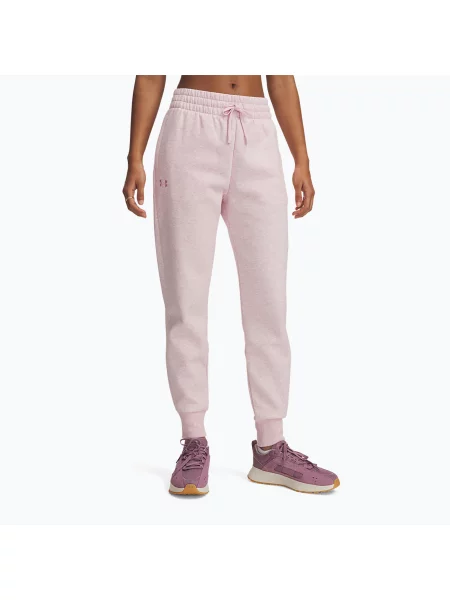 Kalhoty Under Armour Rival Fleece prime light heather/prime pink