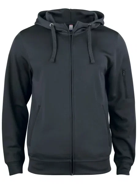Clique Basic Active Hoody Full Zip – bluza z kapturem na czarna
