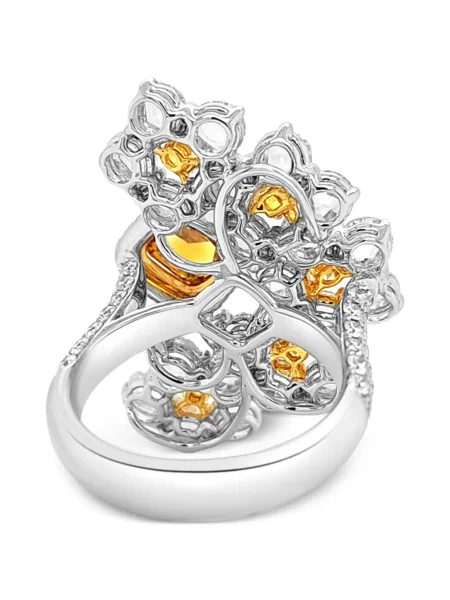 Φλοράλ κοκτέιλ δαχτυλίδι Hyt Jewelry ασημί