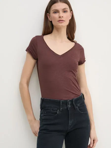 Тениска Sisley кафяво