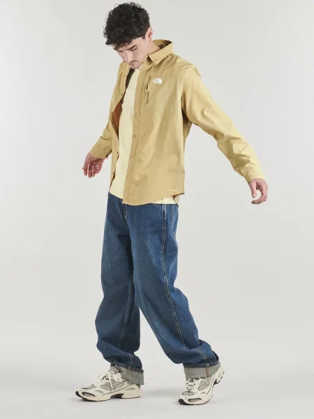 Cămașă The North Face cu mâneci lungi bej