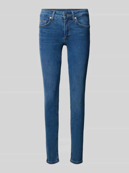 Jeansy o kroju skinny fit z wpuszczanymi Liu Jo White