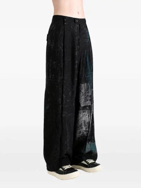 Pantaloni Y's cu imagine negru