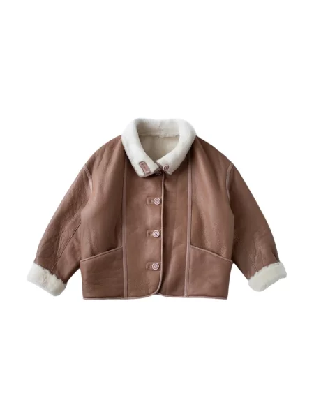 Kurtka Just Things We Like wełniana dwustronna brązowa