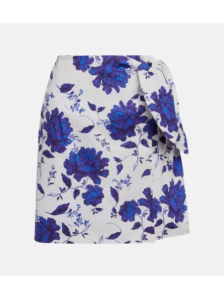 Fustă Emilia Wickstead cu imagine alb