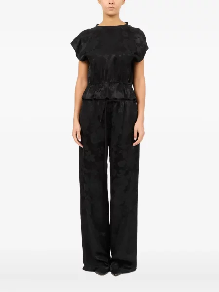 Bluză Mm6 Maison Margiela cu model floral negru