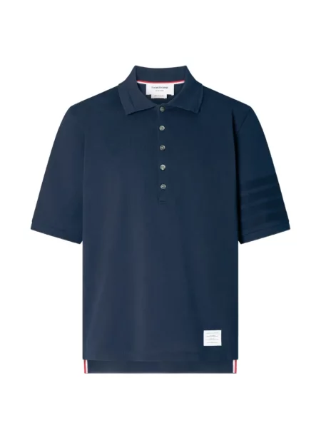 Tricou polo Thom Browne albastru