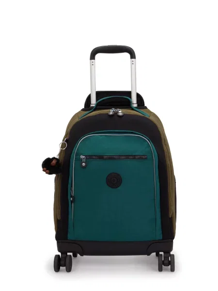 KIPLING Batoh New Zea koňaková / smaragdová