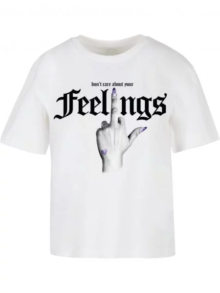 Miss Tee Tricou Don't Care gri / negru alb