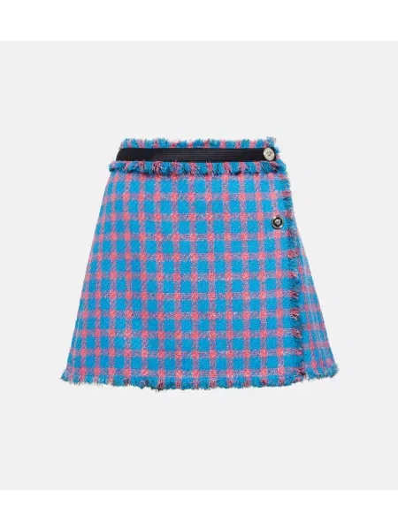 Fustă Versace din tweed albastru
