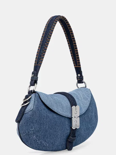GANNI B-Kat Denim torebka jeansowa niebieska