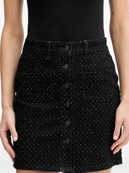 Bouclé fusta mini Armani Exchange negru