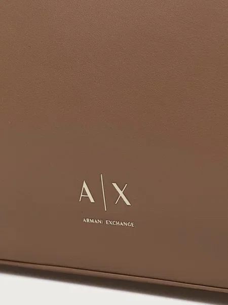 Műbőr kézitáska Armani Exchange bézs