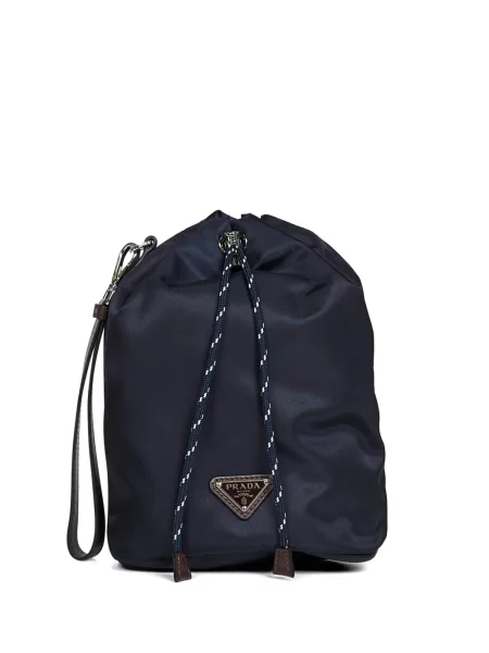 Vezica za zatezanje torba Prada s autogramom plava