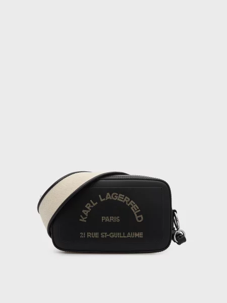 Шкіряна сумка Karl Lagerfeld чорна