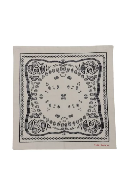 Fular Giada Benincasa de lână cu imagine cu model paisley gri