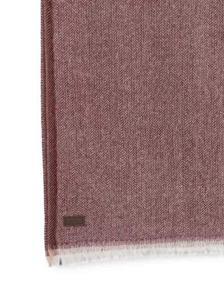 Fular Canali cu model herringbone roșu