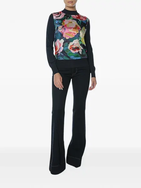 Pulover Ted Baker cu model floral cu imagine albastru