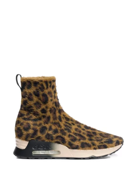 Top Ash cu imagine cu model leopard slip-on maro