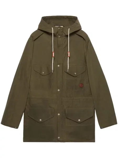 Geacă parka Gucci cu glugă verde