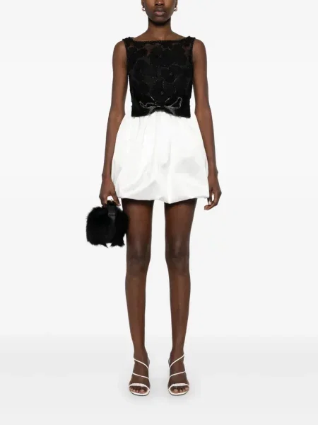 Rochie mini Self-portrait din tul negru