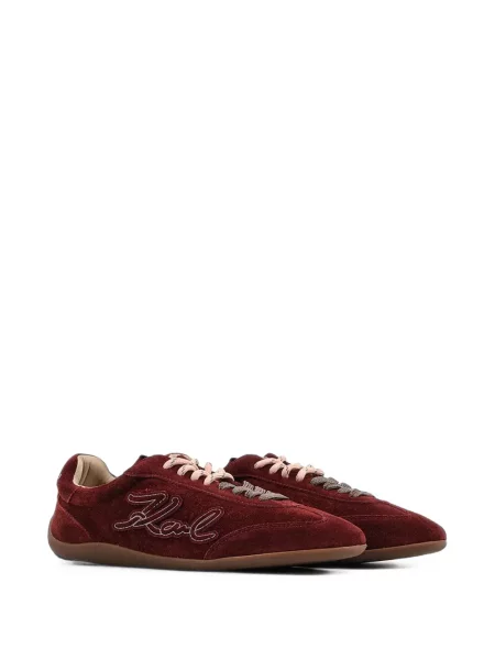 Szarvasbőr sneaker Karl Lagerfeld autogrammal piros
