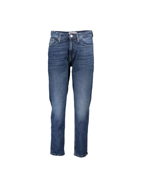 Jeansy Tommy Hilfiger z wysoką talią o krotszym kroju niebieskie