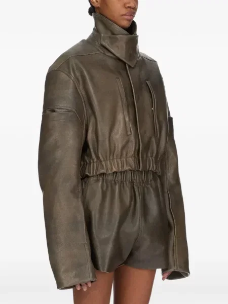 Gulerat geacă bomber Rick Owens maro