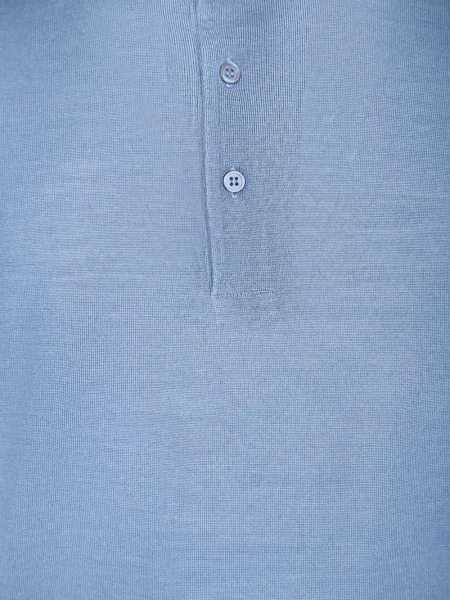 Lung tricou polo Dell'oglio albastru