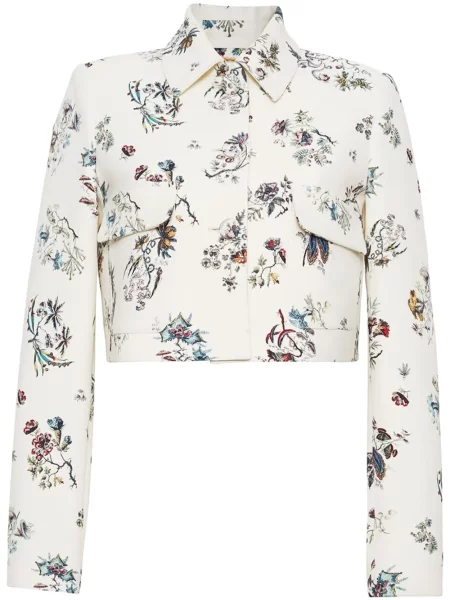 Geacă Adam Lippes cu model floral alb