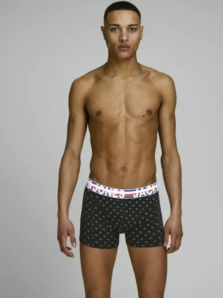 JACK & JONES Boxeri Henrik noapte / portocaliu închis / roșu / negru / alb albastru