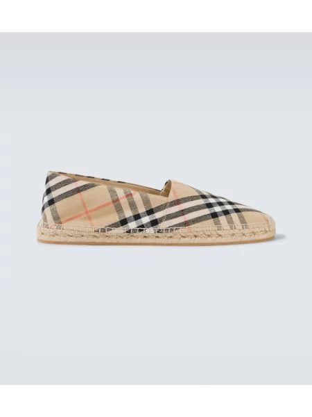 Espadrile Burberry s karirastim vzorcem bež