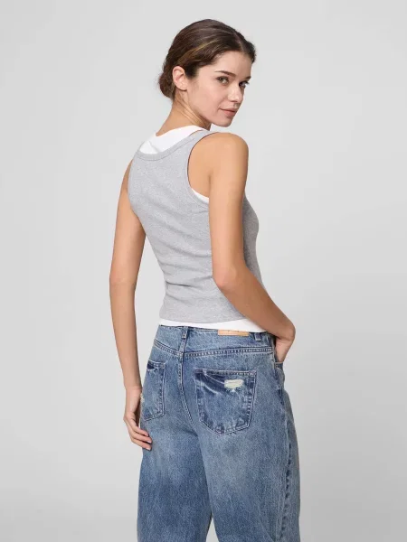 Майка PRPY бавовна/віскоза сірий